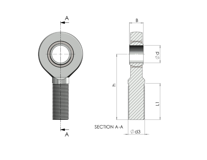 GAR 6 UK M6x1 verzinkt